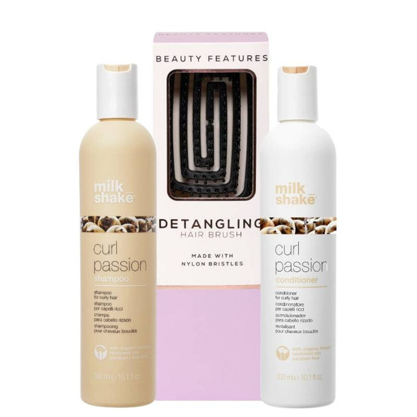 Milkshake Curl Passion Shampoo & Conditioner Duo With FREE Detangling Hairbrush