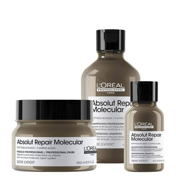  L'Oréal Professionnel Serié Expert Absolut Repair Molecular Shampoo And Mask + FREE 100ml Mini 