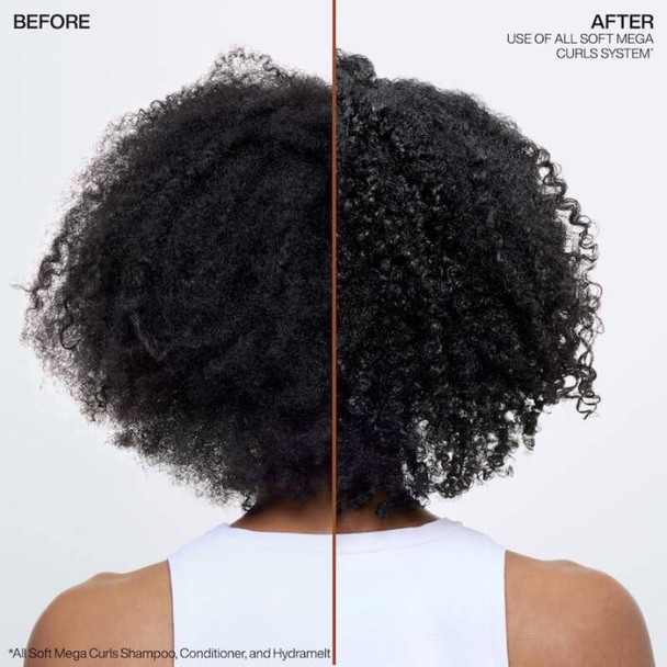 Redken All Soft Mega Curl Hydramelt Leave In Conditioner 150ml Before/After