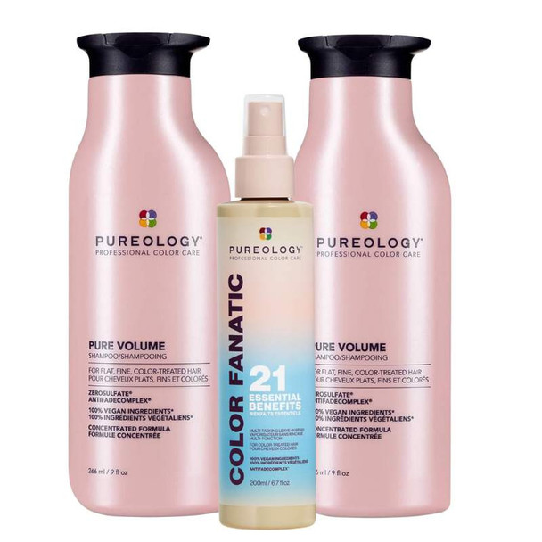 Pureology Pure Volume Shampoo and Conditioner Bundle For Fine, Flat Hair