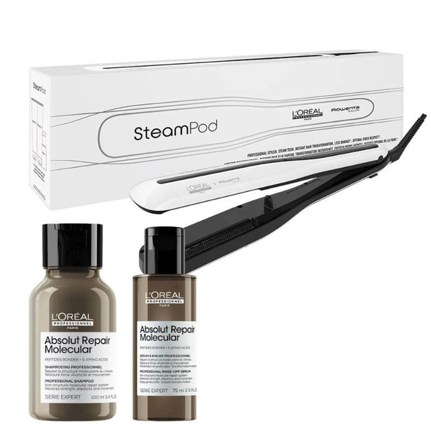 L'Oréal Professionnel SteamPod 3.0 with FREE Absolut Repair Shampoo 100ml & Absolut Repair Molecular Liquid Treatment 75ml