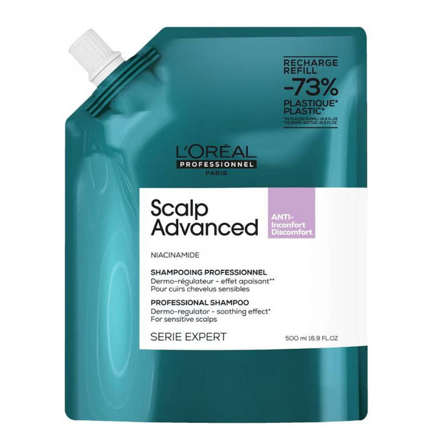 L'Oreal Professional Scalp Advanced Anti-Discomfort Shampoo 500ml Refill 
