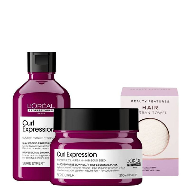 L'Oréal Professionnel Curl Expression Shampoo & Mask With FREE Microfibre Hair Towel