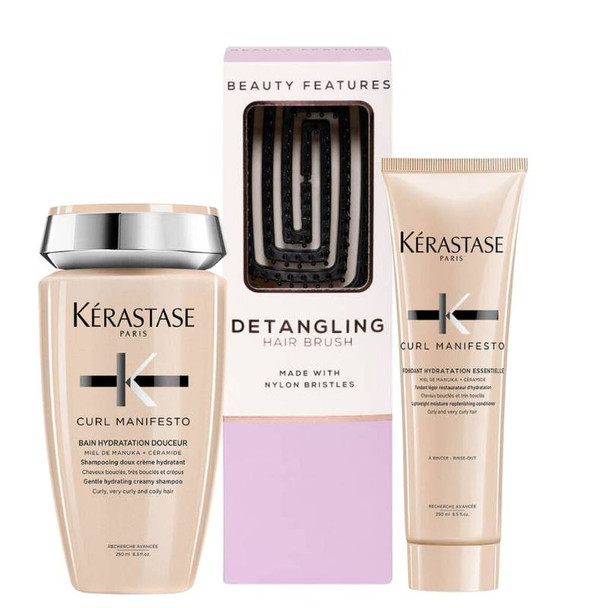 Kérastase Curl Manifesto Shampoo & Conditioner Duo With FREE Detangling Hairbrush