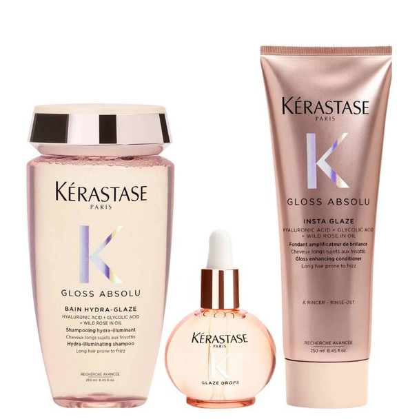 Kerastase Gloss Absolu Shampoo, Conditioner & Hair Oil Bundle