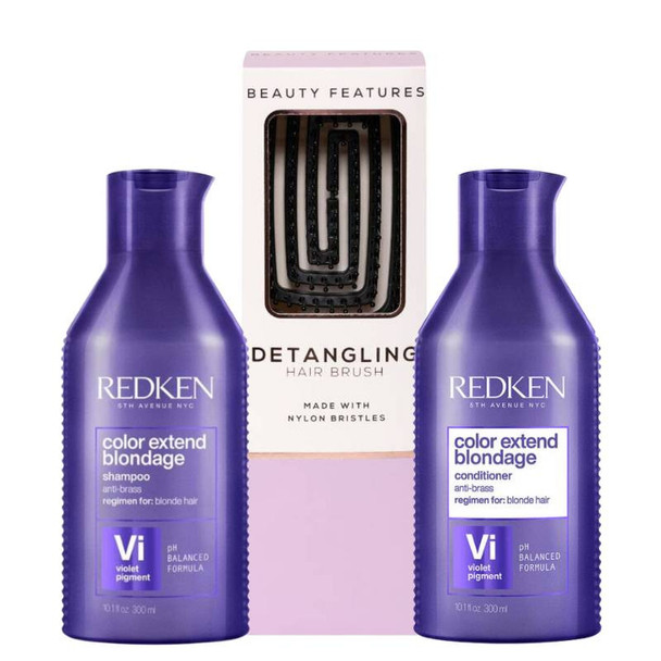 Redken Colour Extend Blondage Shampoo & Conditioner With FREE Detangling Hairbrush