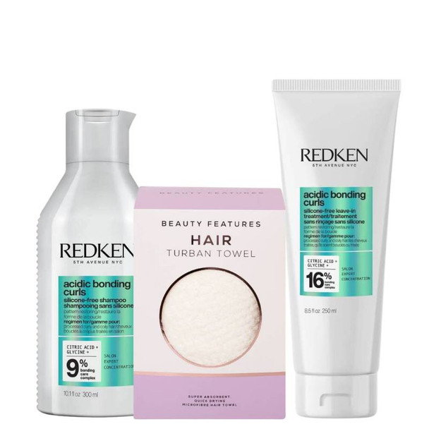 Redken Acidic Bonding Curls Shampoo & Leave In Treatment With FREE Microfibre Hair Towel