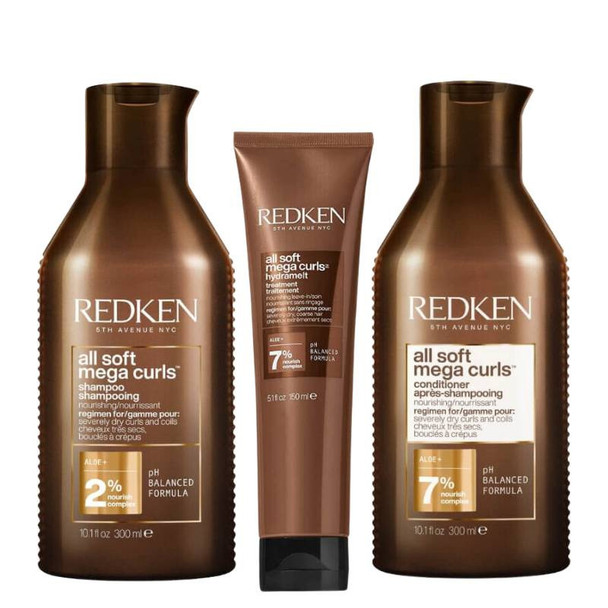 Redken All Soft Mega Curls Shampoo, Conditioner & Leave In Conditioner Trio