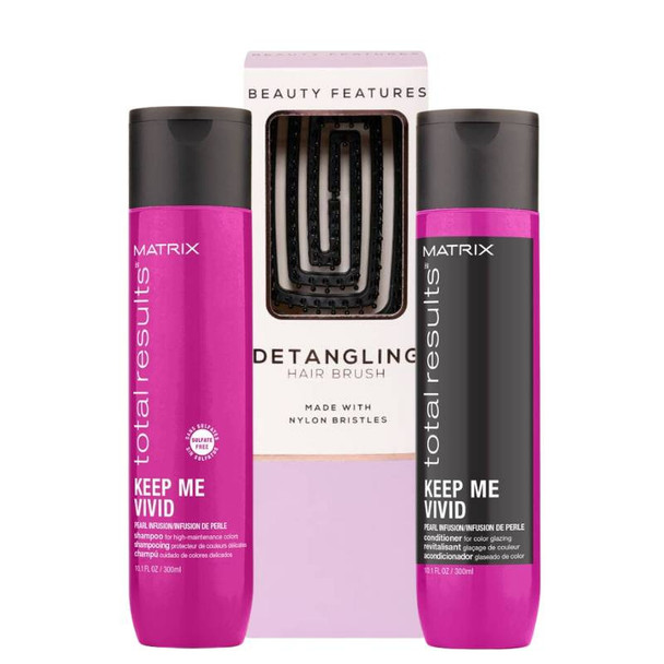 Matrix Keep Me Vivid Shampoo & Conditioner Duo With FREE Detangling Hairbrush