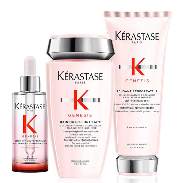 Kérastase Genesis Shampoo, Conditioner and Serum Hair Trio Routine