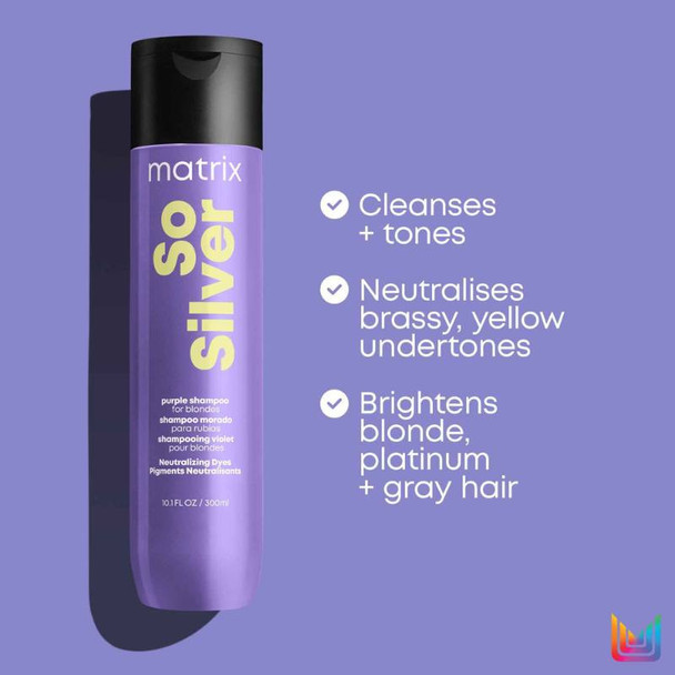 Matrix So Silver Shampoo For Blondes, Greys & Silvers 300ml 3