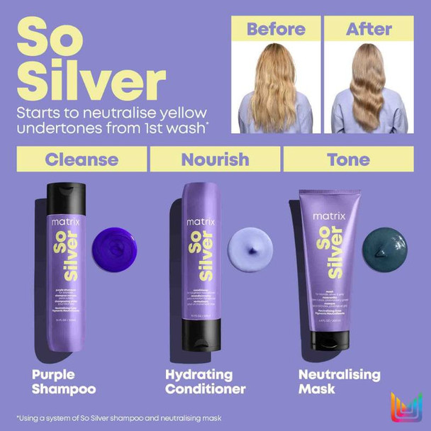 Matrix So Silver Shampoo For Blondes, Greys & Silvers 300ml 5