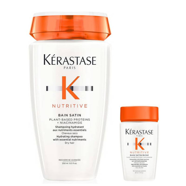 Kerastase Nutritive Bain Satin Riche Shampoo 250ml + FREE 80ml Mini Shampoo