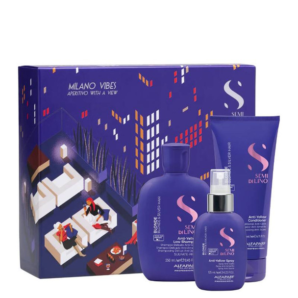 Alfaparf Semi Di Lino Blonde Christmas Gift Set 2025 Alfaparf Semi Di Lino Blonde Christmas Gift Set 2025