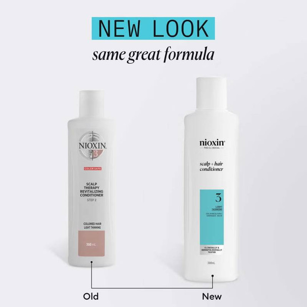 Nioxin Thickening System 3 Conditioner for Coloured Dry and Damaged Hair with Light Thinning 300ml 3
