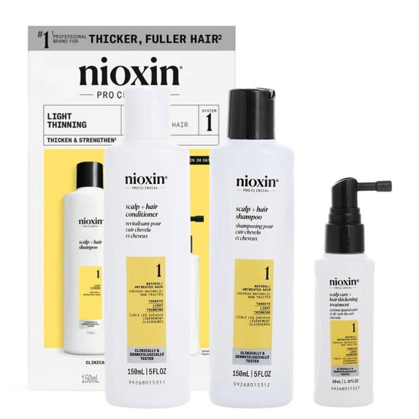 NIOXIN System Kit 1 (for Natural Hair with Light Thinning)