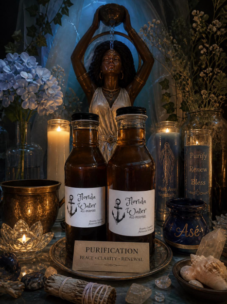 Authentic Hoodoo Florida Water -All Purpose Spiritual Water-For Blessings, Love, Protection, Prophetic Dreams, Finance Help,Cleansing,Office