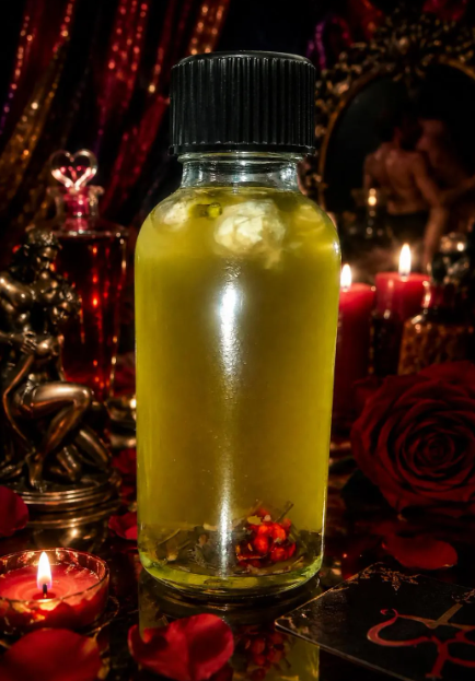 This blend is meant to be worn so its essence lingers in the air, creating an intoxicating impression that heightens attention, curiosity, and romantic intensity. It supports confidence, seduction, and commanding attraction without force—allowing passion to arise naturally.