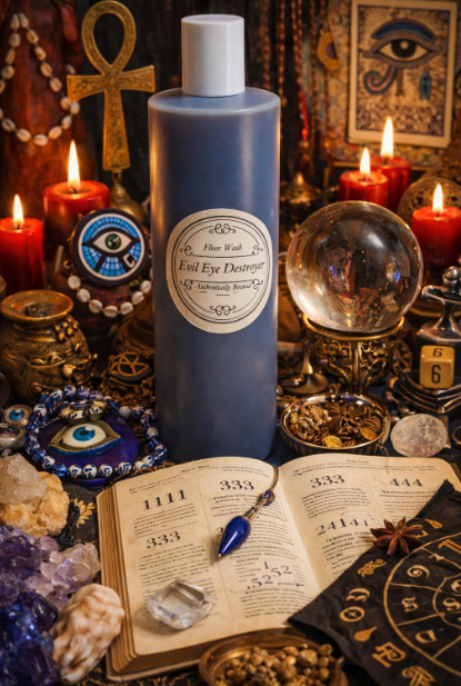Floor Wash to Destroy Evil Eye in Home, Business Or Office. Protect From Envy, Jealousy, Bad Energy and Low Vibrational Human Beings.