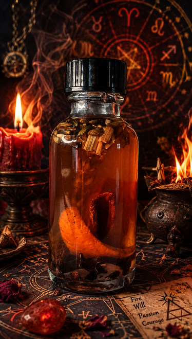 Fire Sign Zodiac Energy Oils to Stimulate Traits of Aries, Leo and Sagittarius Fire Signs. Spiritual Zodiac Astrology Oil.