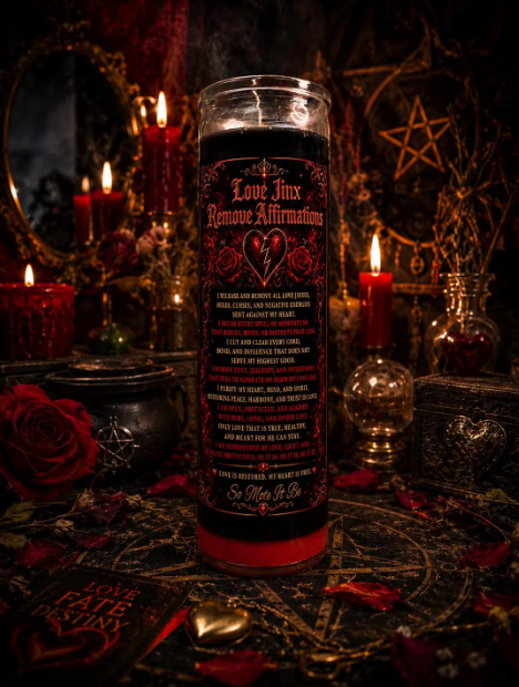 This 7-day fixed conjure candle is crafted to remove love jinxes, clear emotional and spiritual blockages, and open your path to genuine, aligned love. Whether you’ve experienced repeated heartbreak, stagnation in relationships, or unseen interference—this candle works to cleanse, reset, and realign your love energy.