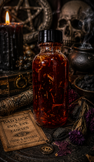 Bad Luck & Evil Reversal Hoodoo Oil - Change Bad Luck into Good, Reverse Curses, Break Hexes and Jinxes