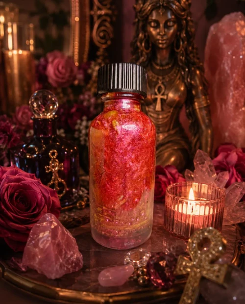 Innocent Beauty Feminine Glamour Magic Hoodoo Oil is a carefully crafted spiritual formula created to embody the enchanting energy of soft feminine beauty, natural magnetism, grace, sweetness, confidence, and irresistible charm.