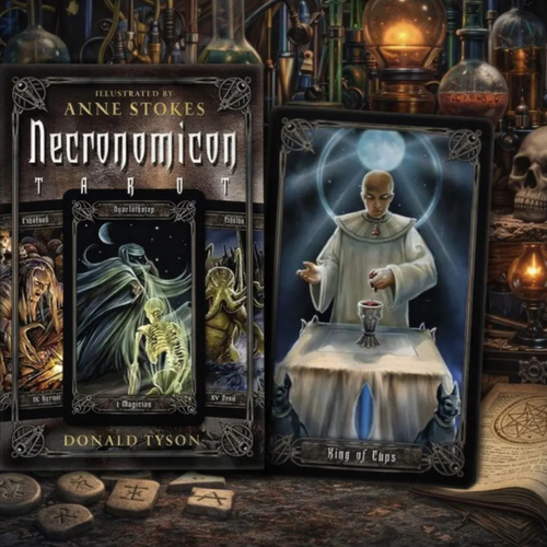 Step into the forbidden and unlock the mysteries of the unknown with the Necronomicon Tarot Deck—a hauntingly powerful divination tool inspired by the legendary mythos of H.P. Lovecraft and the arcane writings of Alhazred.