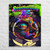 Extraterrestrial AF Neon Psychedelic Alien Stretched Art Canvas - Cosmic Trippy UFO Graffiti Wall Art - Sci-Fi Surreal Home Decor