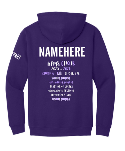 Boulan Choir  GD342 Adult  Hooded Sweatshirt Boulan Choir  GD342 Adult  Hooded Sweatshirt