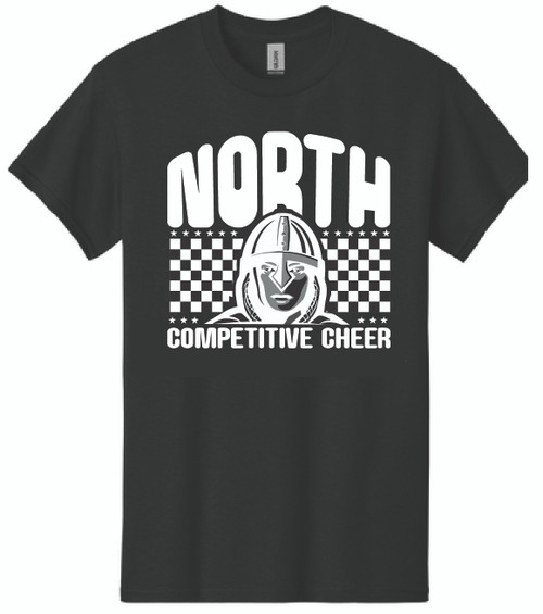 LCN Cheer Gildan Black Tee "North" JV