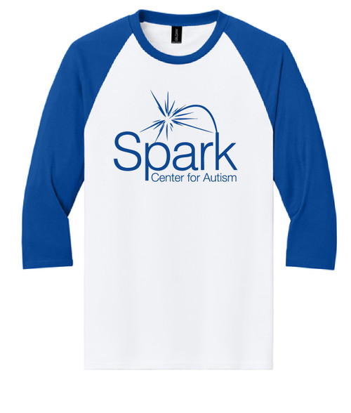 SPARK Gildan® Heavy Cotton™ 3/4-Sleeve Raglan T-Shirt Royal/White