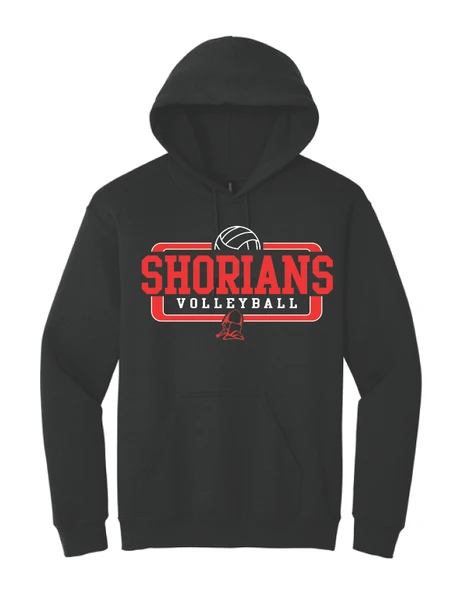 LS Volley Black Gildan® Heavy Blend™ Adult Hoodie