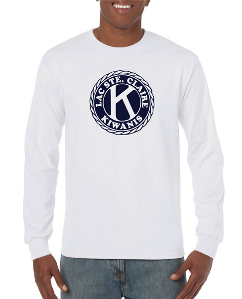 Gildan Heavy Cotton Adult Long Sleeve T-Shirt with Full Front Screen Printed Logo