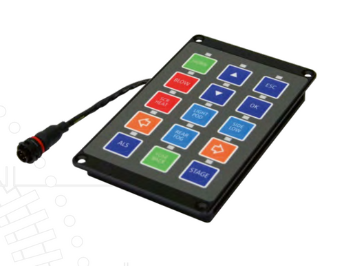 SP-WRC2 Switch panel with 15 buttons with removable membrane