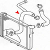 Mercedes-Benz W201 190 Radiator Lower Coolant 3-Way Branch Hose - 2015016682