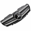 Mercedes-Benz SL R230 AMG Look Matt Black Front Grille with Chrome Star - 2001-2006