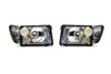  Mercedes-Benz 107 RHD Vacuum Headlamps Headlights with Orange Indicator Lens (Pair) 