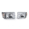  Mercedes-Benz 107 LHD Manual Headlamps Headlights with Clear Indicator Lens (Pair) 