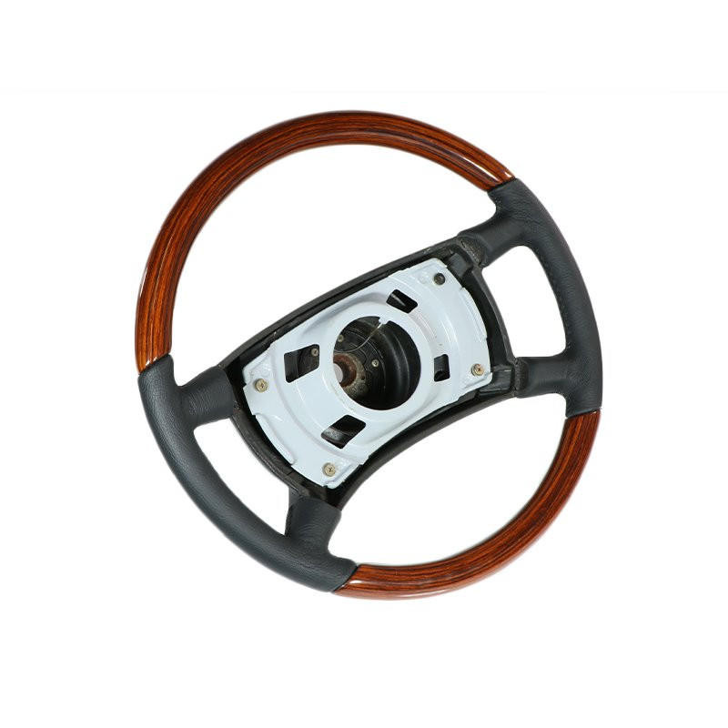 メ*6様 出品今週まで DAMD ALL WOOD Steering Wheel Mercedes-Benz Leather, Zebrano Wooden Steering Wheel With 21Mm