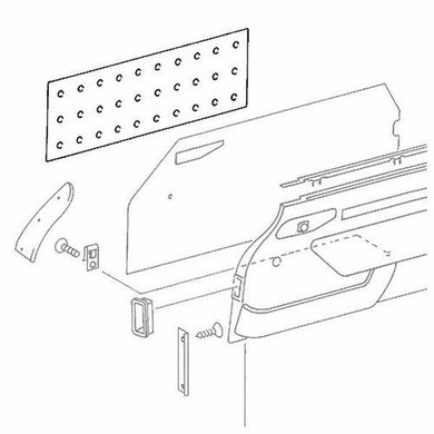 Mercedes-Benz Front Door Card Foam Insulation Backing - 1686820308 Mercedes-Benz Front Door Card Foam Insulation Backing - 1686820308