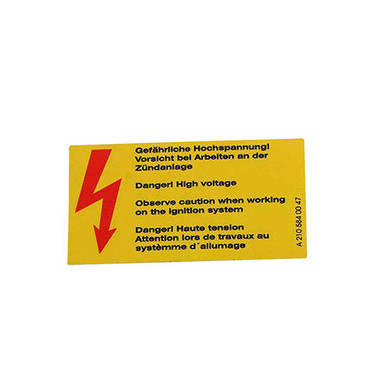 Mercedes-Benz 1963-05 Danger High Voltage Warning Sticker - 2105840047