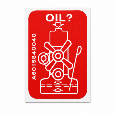 Mercedes-Benz Engine Oil Level Check Sticker - 6015840040