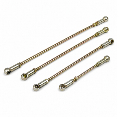 Mercedes-Benz SL W113 Set Of 4 Accelerator Linkage Push/Pull Rods W/ Ball Sockets For 230SL & 250SL