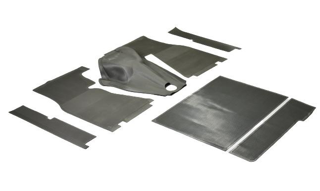  Mercedes-Benz 190SL W121 7-Piece Interior Rubber Mat Set - 121684000098 