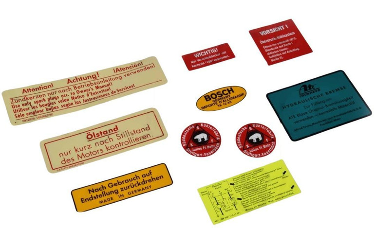  Mercedes-Benz 190SL W121 10-Piece Engine Label Set - W1215840000 