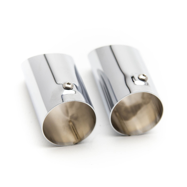Mercedes-Benz 107 Exhaust Covers,2 x chrome plated -