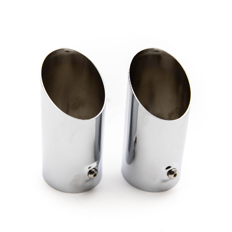 Mercedes-Benz 107 Exhaust Covers,2 x chrome plated -