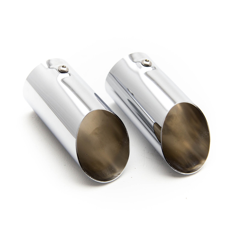 Mercedes-Benz 107 Exhaust Covers,2 x chrome plated -