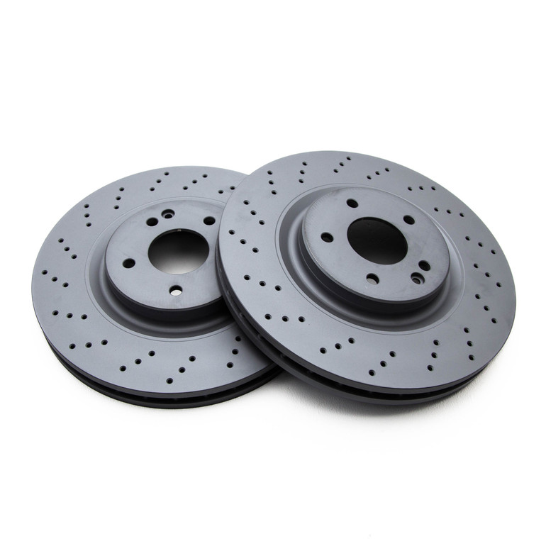 Mercedes Benz SL R129 Front Brake Discs Cross Drilled - 1294212312